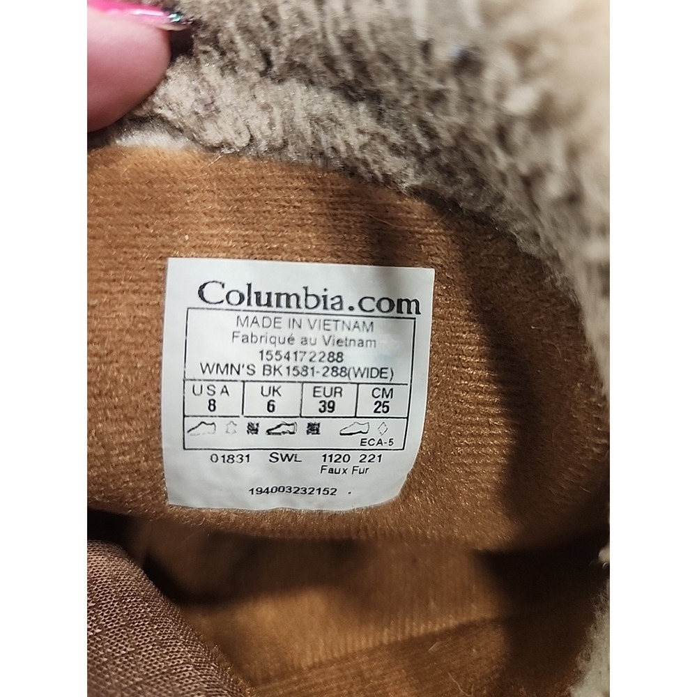 Columbia Ice Maiden II Winter Boots Brown Women's size 8 Warm, Snow, Waterproof - Picture 11 of 11